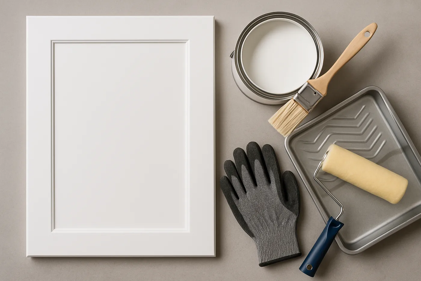 Cabinet doors sprayed to a factory-smooth, brush-mark-free finish.