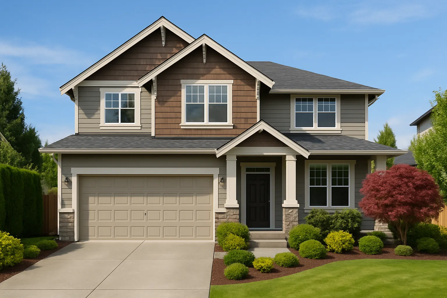 A Bothell-area home painted by Hedlund Painting