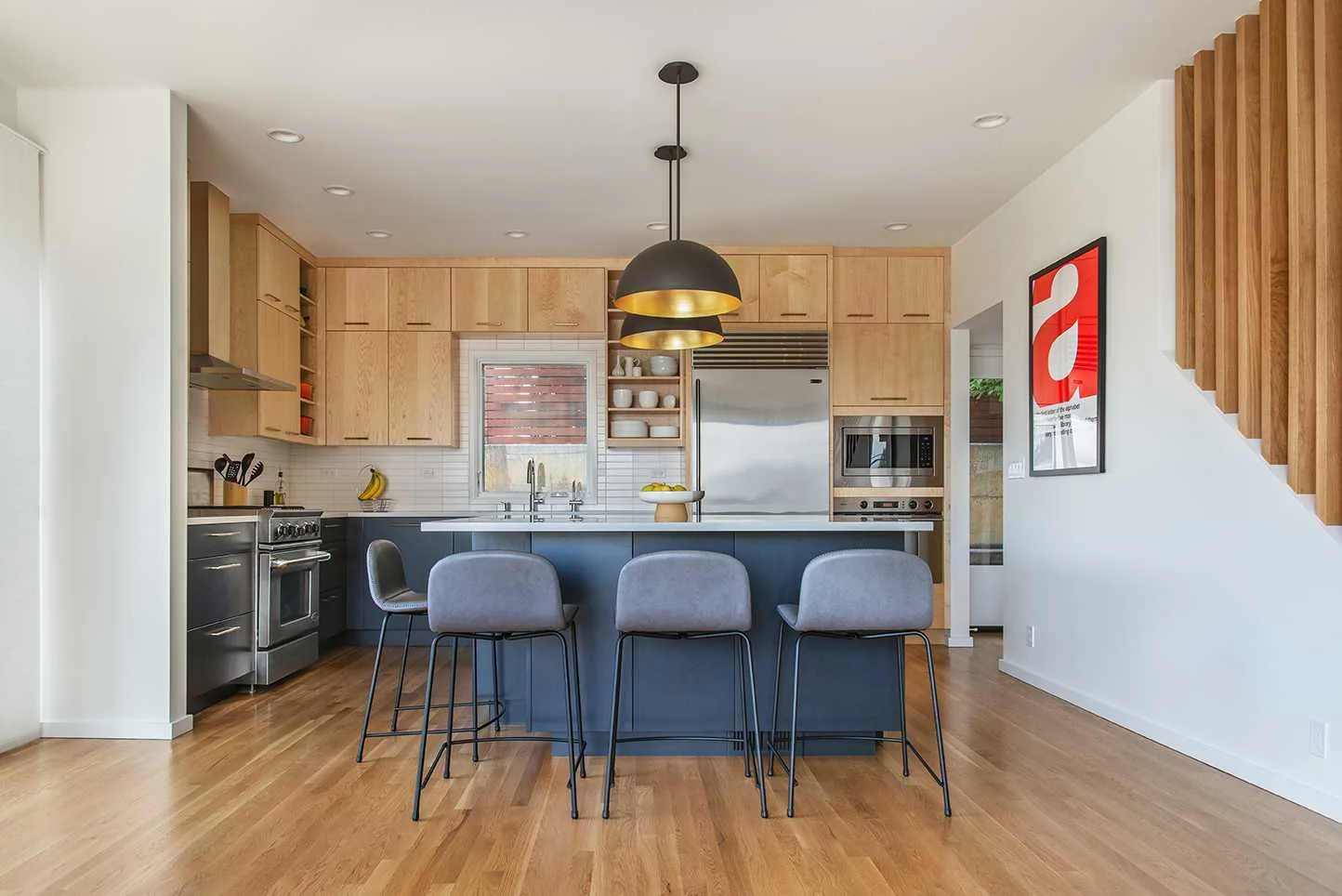 Interior repaint by Hedlund Painting in a modern Queen Anne, Seattle home