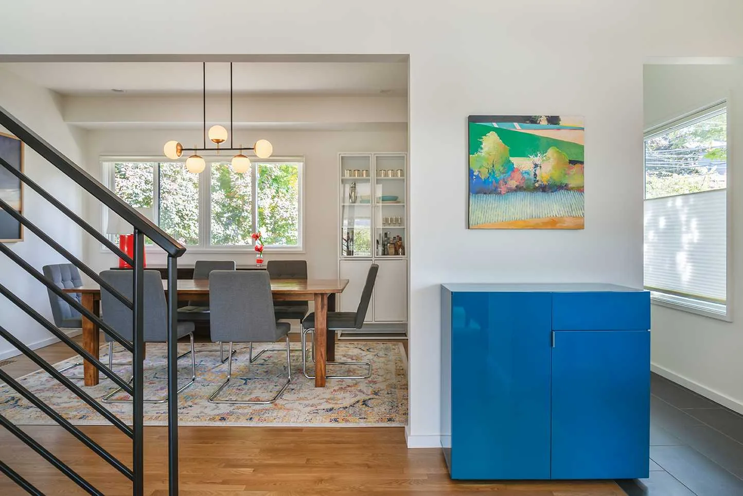 Interior repaint by Hedlund Painting in a modern Queen Anne, Seattle home