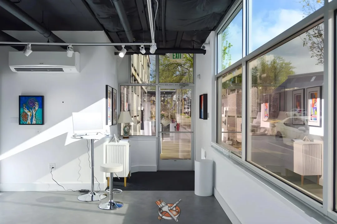 Seattle art gallery interior painted by Hedlund Painting